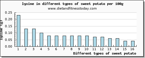 sweet potato lysine per 100g